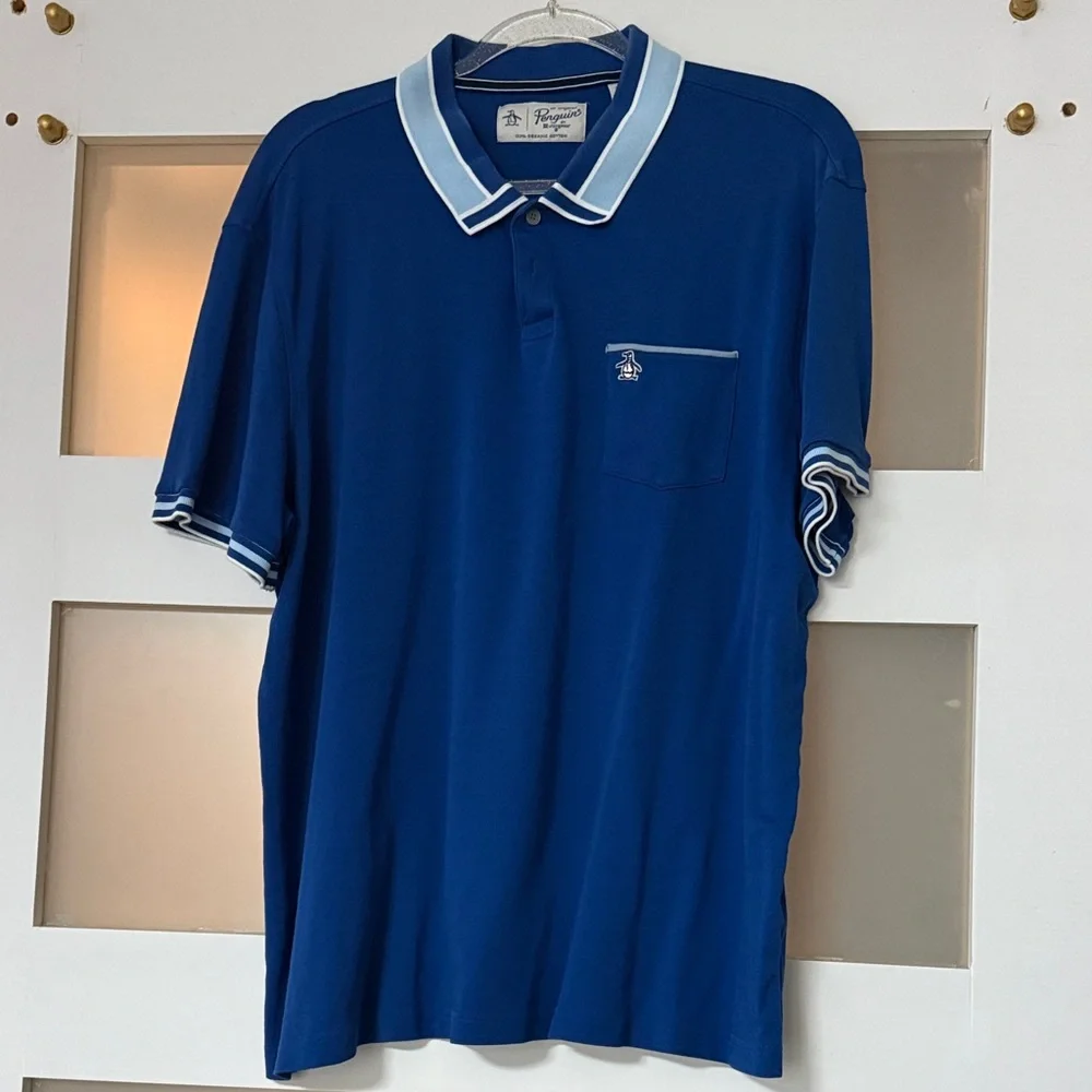 Original Penguin Men's Polo Shirt in Deep Blue - Picture 1 of 1